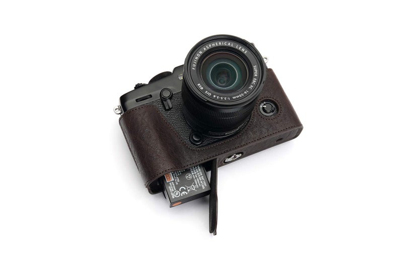 BolinUS X-Pro3 Camera Case, BolinUS Handmade Genuine Real Leather Half Camera Case Bag Cover for Fujifilm Fuji X-Pro3 XPro3 X-Pro2 XPro2 Camera Bottom Opening Version + Hand Strap (Coffee) - Image 5